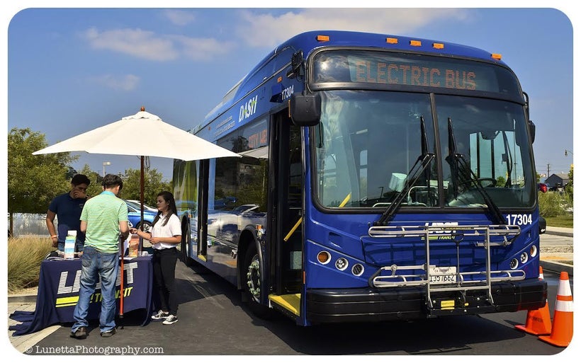 <em>A zero emisson electric bus at the San Diego National Drive Electric Week event.</em>