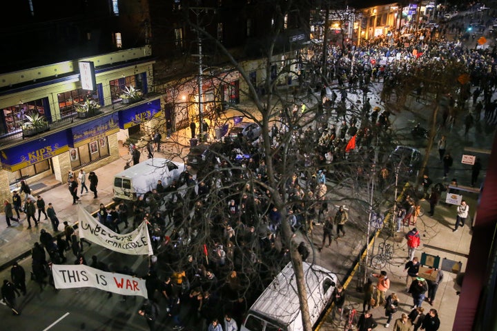 In Feb. 2017, the University of California Berkeley canceled a Yiannopoulos speech after large protests broke out. (Phot