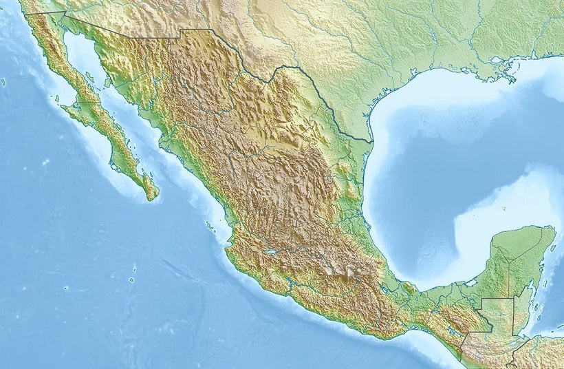 <em>Relief map of Mexico. </em>