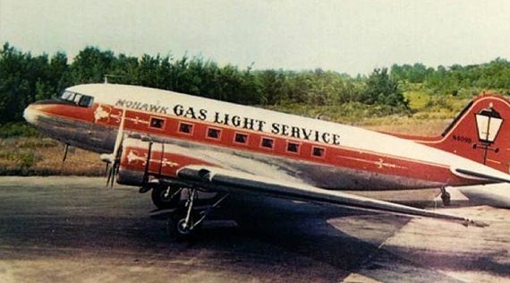 Mohawk used its last two DC3s for the Gas Light promotion.