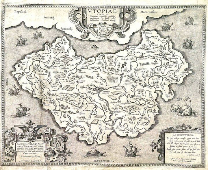 A map of Thomas More’s Utopia