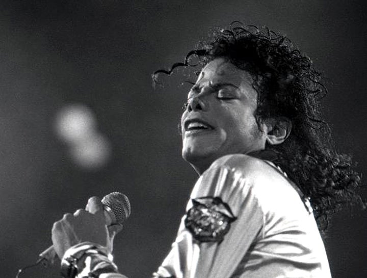 Michael Jackson performs in Vienna, Austria on the Bad World Tour.