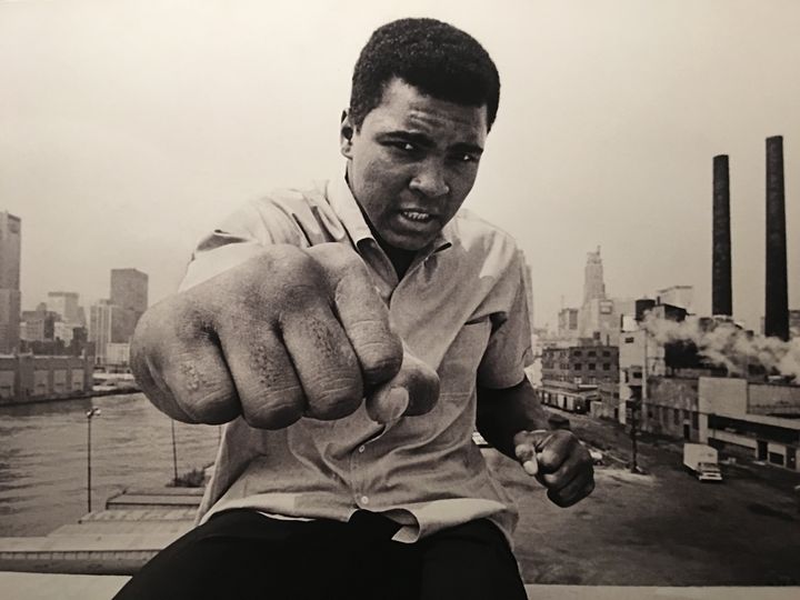 Muhammad Ali, the sports legend and human rights activist who ”Shook up the world!” Photo taken by Hon. Richard Thomas when visiting the National Museum of African American History in October 2016.
