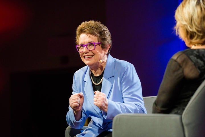 Billie Jean King: “Bobby Riggs — he was the former number one player, he wasn’t just some hacker. He was one of my heroes and I admired him. And that’s the reason I beat him, actually, because I respected him.” She spoke with Pat Mitchell at TEDWomen2015.