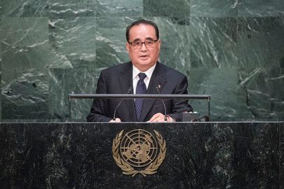 North Korea Foreign Minister Ri Young-ho addresses UN General Assembly