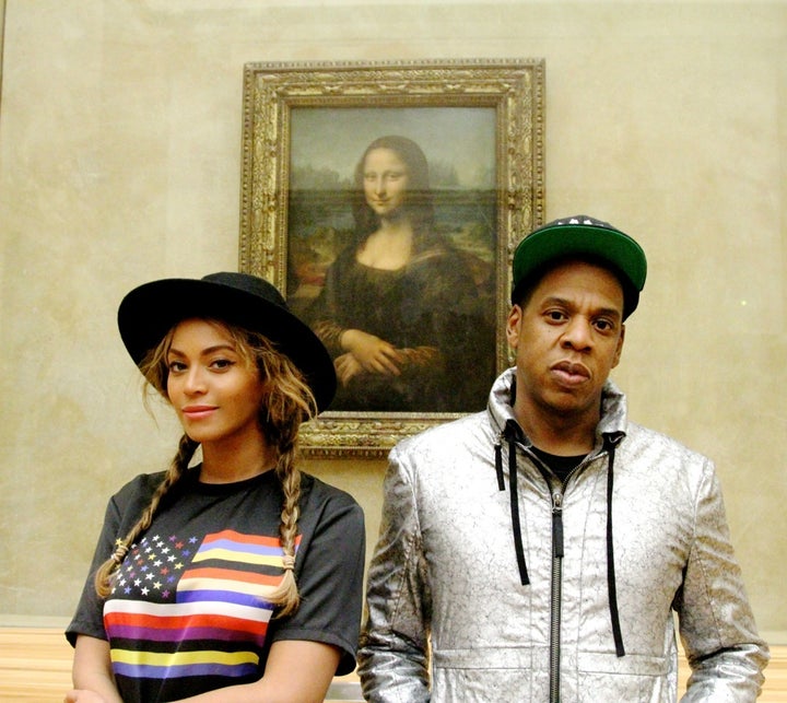 <p>Beyonce & Jay-Z in Lourve 2014</p>