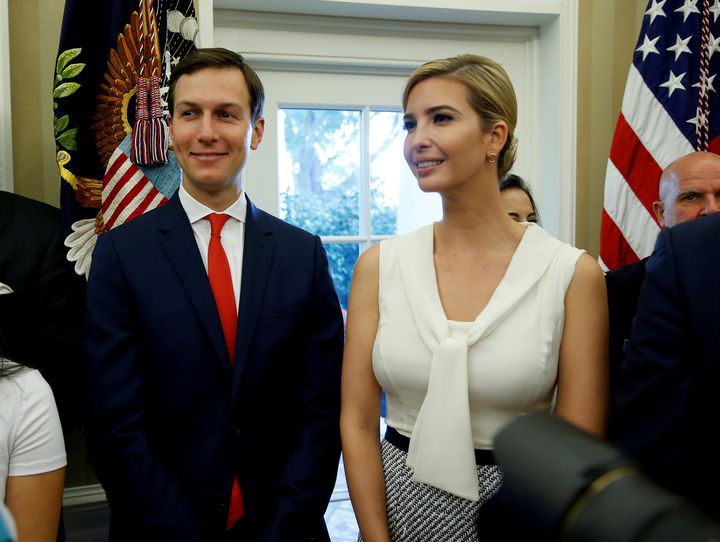 Jared Kushner and Ivanka Trump in the Oval Office in July of this year.