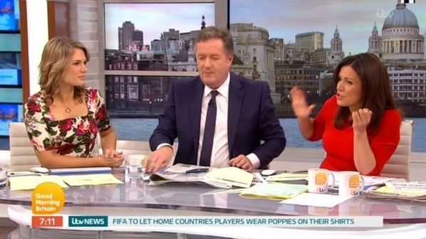 Susanna Reid gave Piers Morgan a telling off on 'Good Morning Britain'