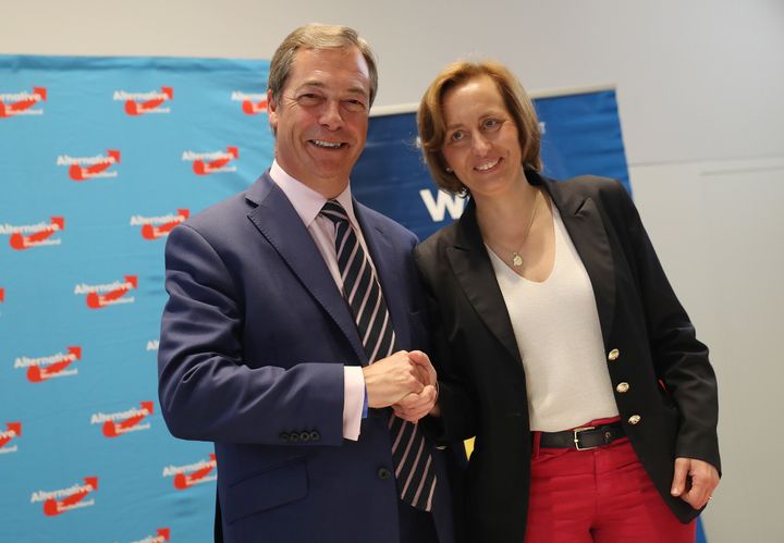 Nigel Farage meets leading AfD member Beatrix von Storch on September 8. Ukip has not named the 'senior official' from AfD who will address its conference