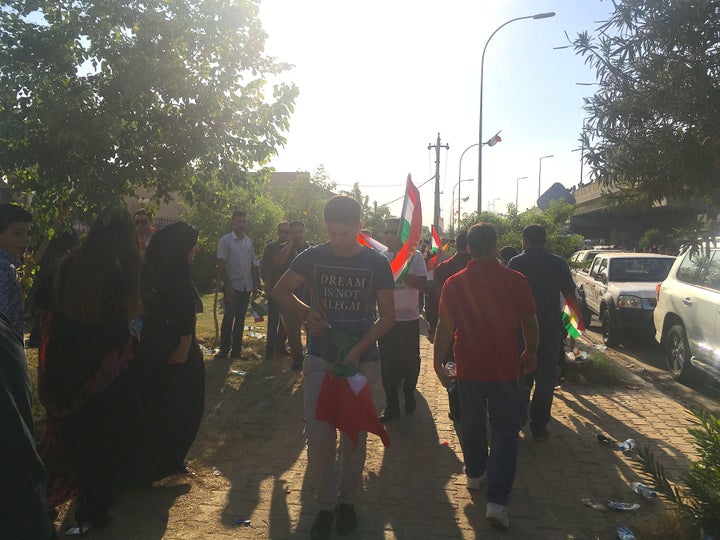 Kurds rally for independence, Erbil, Iraq, Sept. 22, 2017.