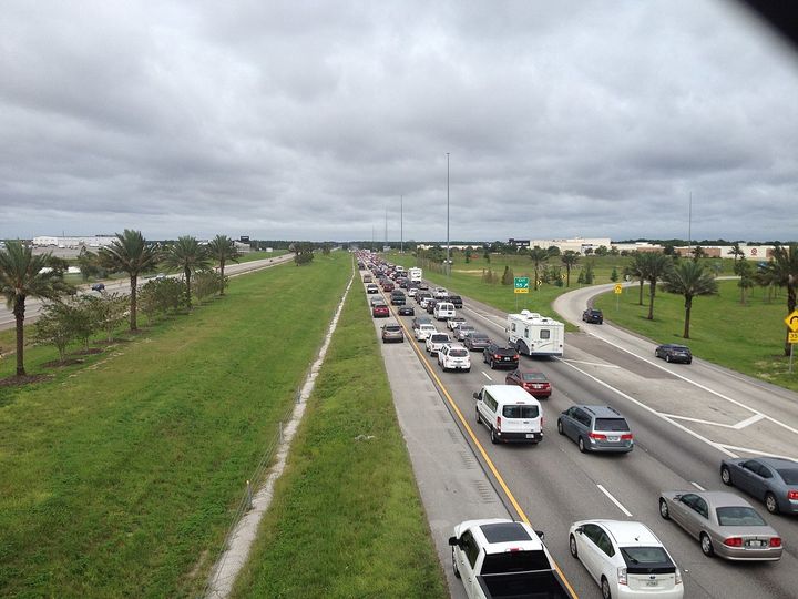Interstate 4 headed toward Orlando from Tampa is a parking lot