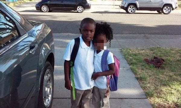 Eight-year-old Dante, pictured with his younger sister, whose face has been blurred to protect her identity. Dante died on Sept. 6, after being attacked with a hammer.