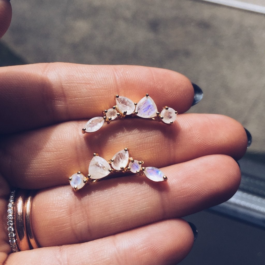 red fire opal earrings