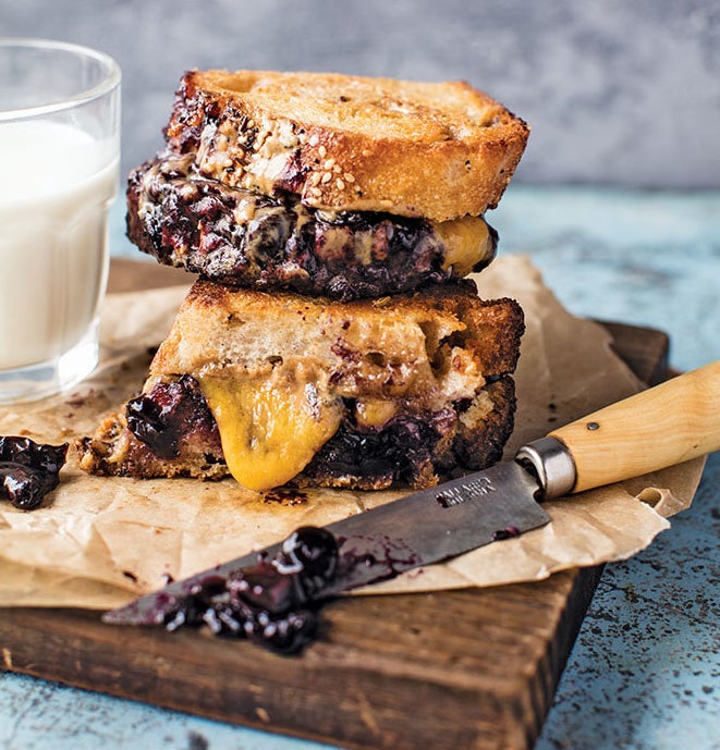 This Peanut Butter And Jelly Grilled Cheese Is Peak Sandwich