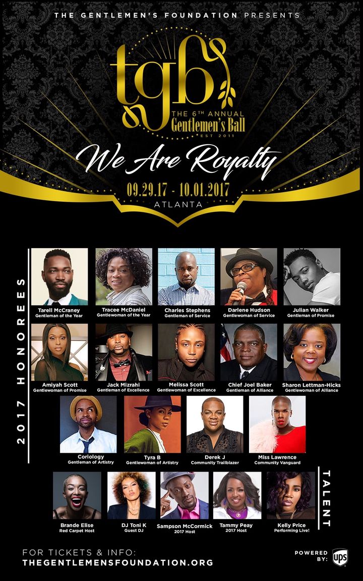 <p>The 6th Annual Gentlemen’s Ball official lineup.</p>