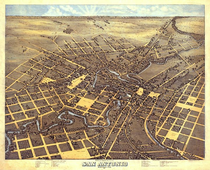 <p>Map of San Antonio from 1873.</p>