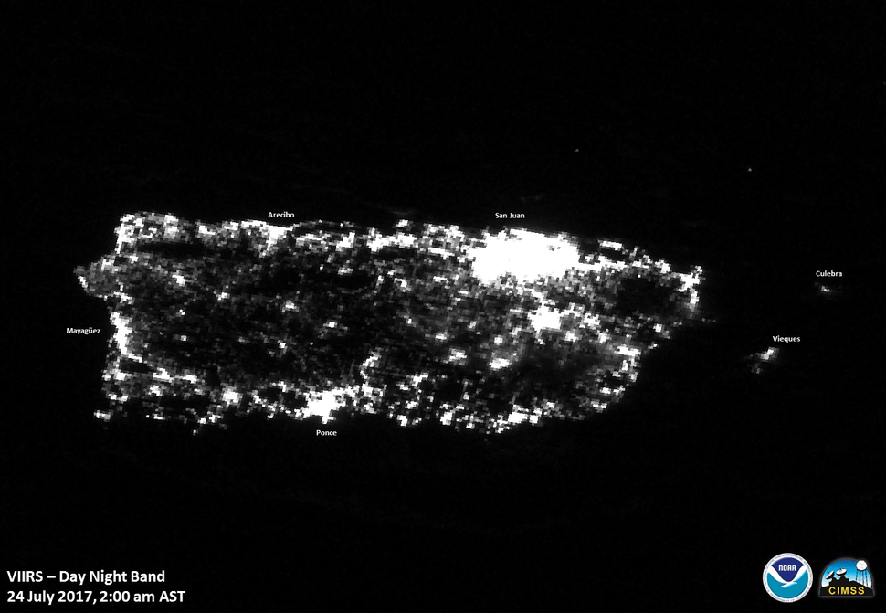 This Satellite Image Shows The Dire Power Situation In Puerto Rico