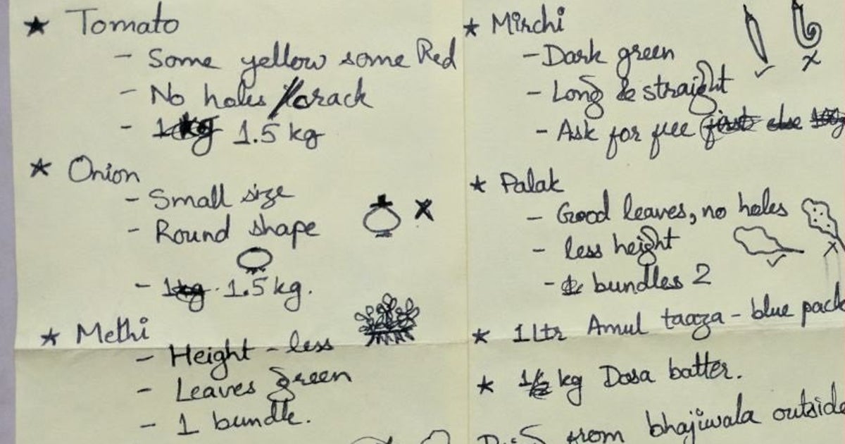 This Wife's Grocery List For Her Husband Is Hilariously Extra HuffPost Life