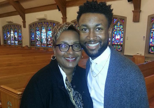 Dukes is pictured here with her 27-year-old son Maurice.