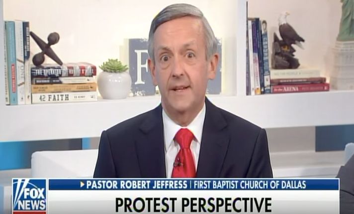 Dallas pastor Robert Jeffress is among President Donald Trump's top evangelical advisers. He says the players are lucky they don't live in a country like North Korea.