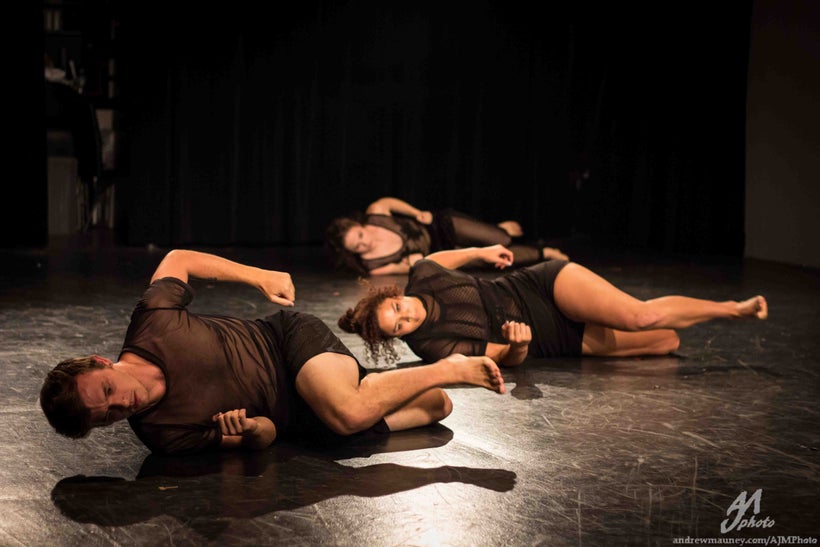 Jared Mcaboy, Carly Krulee, and Alex Tenreiro Theis in Angie Conte’s <em><strong>Vantablack</strong></em>