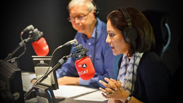 BBC Radio 4 Today programme presenters John Humphys and Mishal Hussein