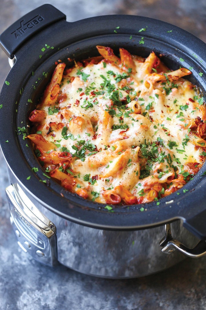 Slow Cooker Chicken Parm Pasta