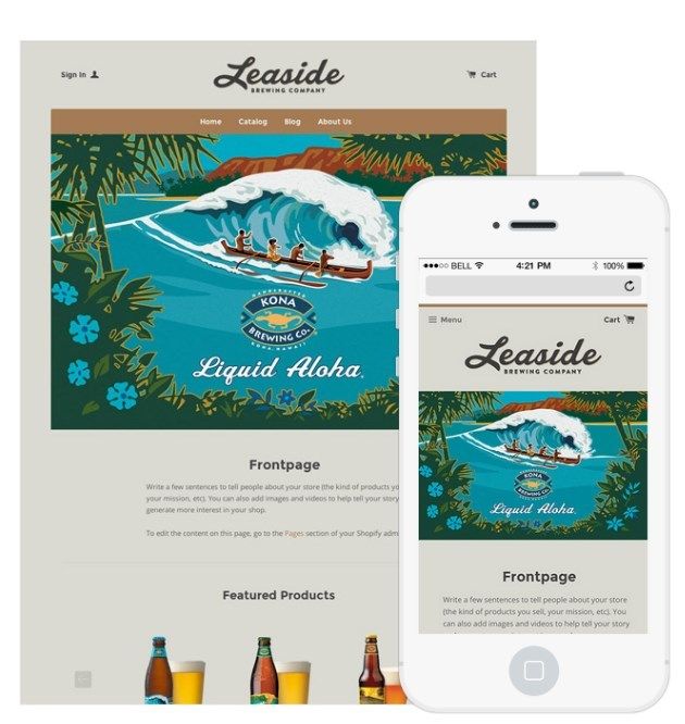 Kona Brewing Co. provides a responsive web design which creates a seamless UX for visitors. 