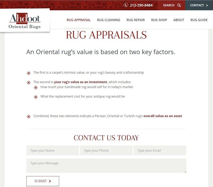 <p>Ahdroot successfully conveys to users where they should take action on their website, Photo Credit: <a href="https://www.cityrugs.com/" target="_blank" role="link" rel="nofollow" class=" js-entry-link cet-external-link" data-vars-item-name="Ahdroot Oriental Rugs" data-vars-item-type="text" data-vars-unit-name="59ca684fe4b0f2df5e83b196" data-vars-unit-type="buzz_body" data-vars-target-content-id="https://www.cityrugs.com/" data-vars-target-content-type="url" data-vars-type="web_external_link" data-vars-subunit-name="article_body" data-vars-subunit-type="component" data-vars-position-in-subunit="6">Ahdroot Oriental Rugs</a></p>
