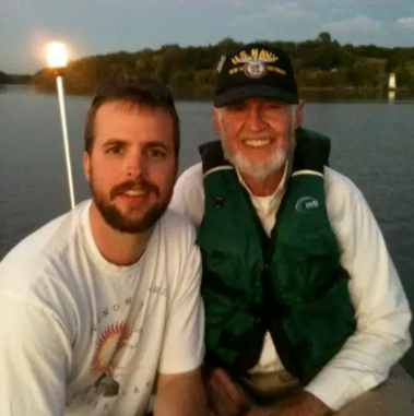 Brennan Gilmore with his grandpa, John Middlemas.