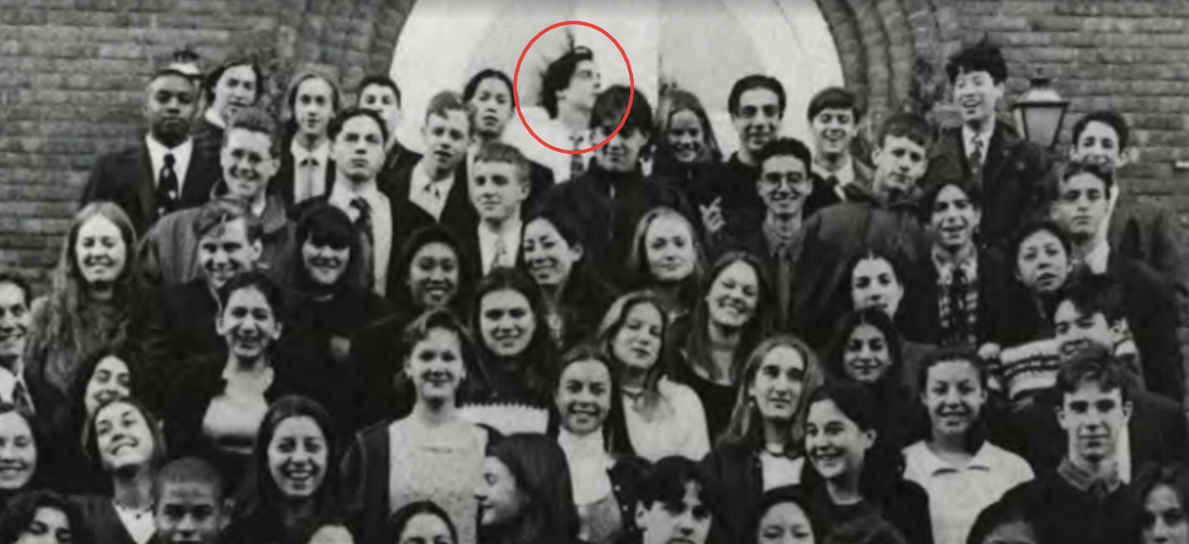 Even in yearbook photos, Jesse Watters stood out from the rest of the crowd.