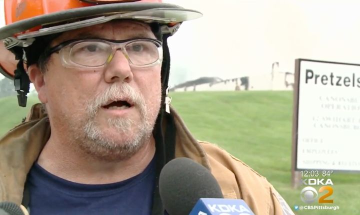 Volunteer Fire Chief Paul Smith of the Muse Fire Department, shown during an earlier interview, apologized and then resigned after using a racial slur in a post about the Steelers coach.