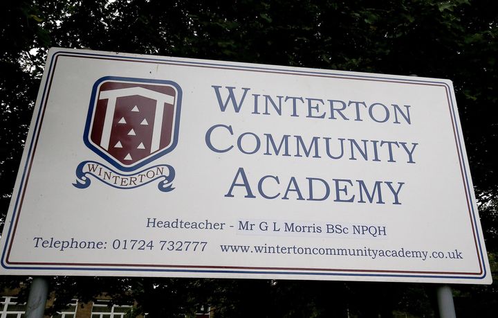 A sign for Winterton Community Academy.