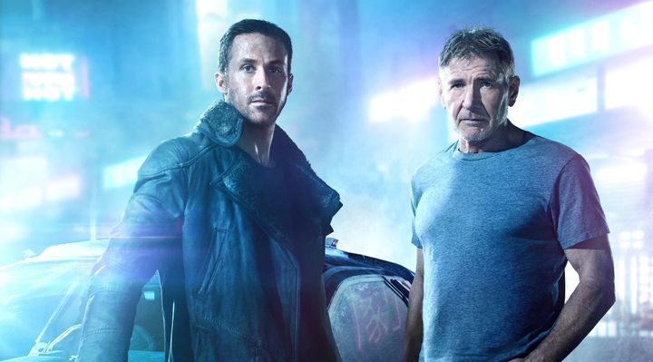 Ryan Gosling and Harrison Ford in "Blade Runner 2049.'