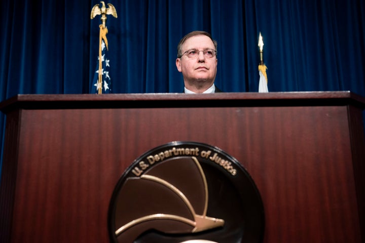 Acting Drug Enforcement Administration Administrator Chuck Rosenberg speaks about fentanyl at DEA headquarters on June 6.