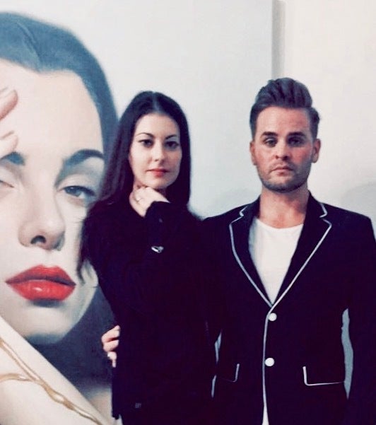 Bianca with HOMME Gallery owner Jacob Ryan.