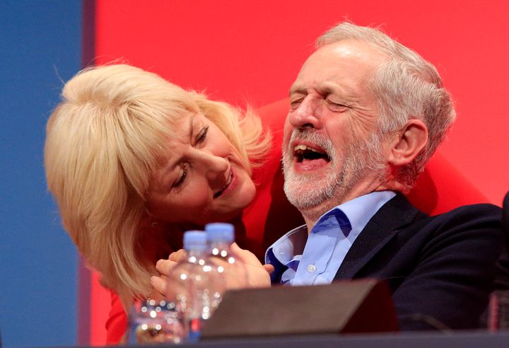 Unite's Jennie Formby with Jeremy Corbyn.