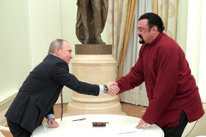 Russia's President Vladimir Putin granted Steven Seagal, whose father was Russian, Russian citizenship in November 2016.