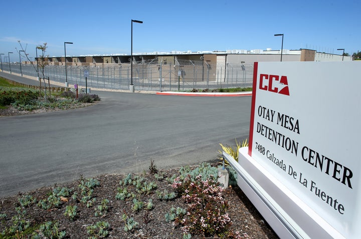 The U.S. Customs and Immigration Otay Mesa Detention Facility is shown outside San Diego, California.