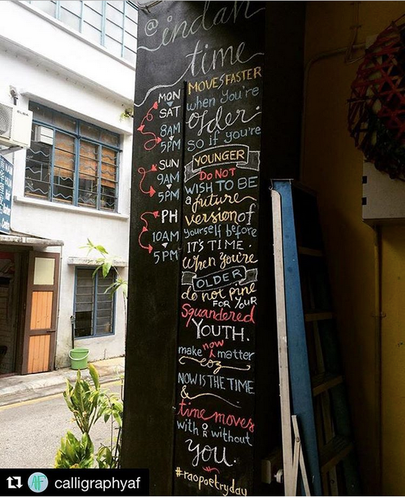 Menu board poem. Photo by georgettetan.