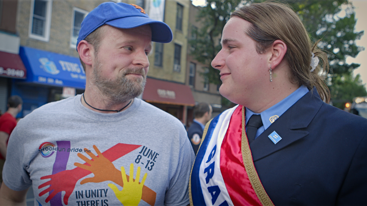 Brooke Guinan (right) with her husband, Jim Baker. 