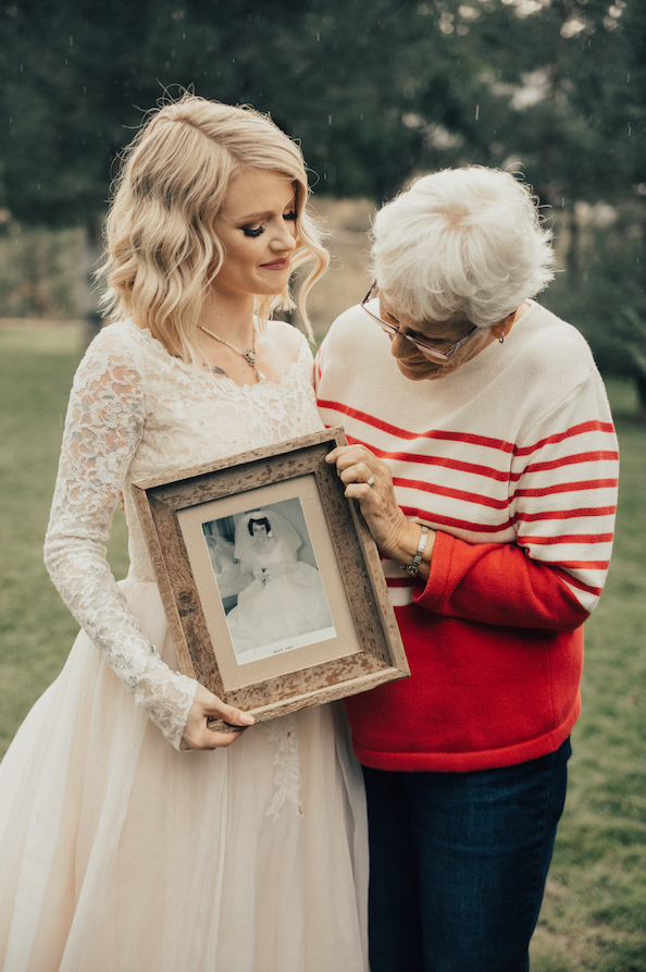 Bride Jordyn Jensen wore the same wedding gown her grandma wore in 1962. 