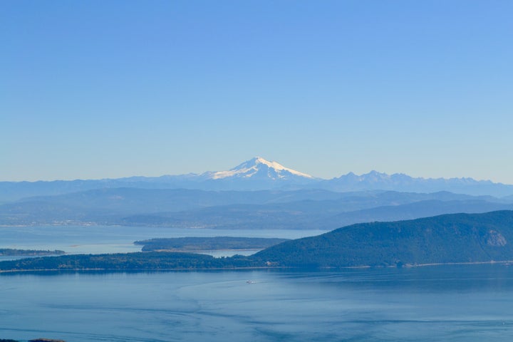 View of Mount Baker from the top of Mount Constitution