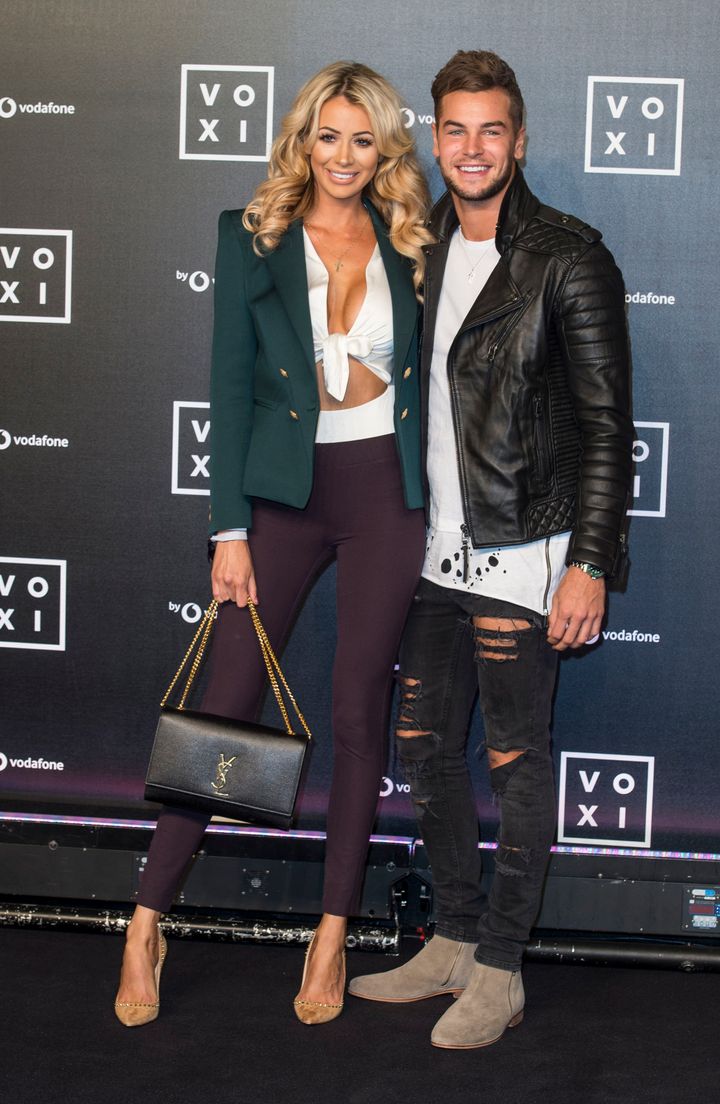 Chris with girlfriend Olivia Attwood, who he met on 'Love Island'
