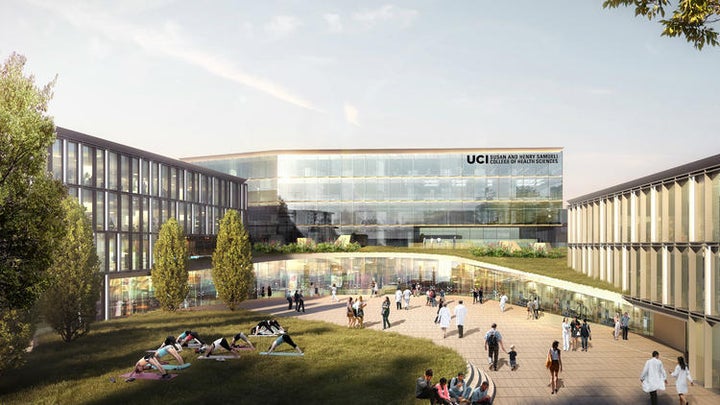 Artist rendering of the Susan and Henry Samueli College of Health Sciences