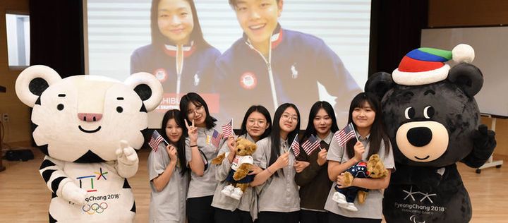  Students in Jinbu middle school and ice dancer duos expressed grateful to take participate in mentorship program [IMG : Olympic official website(Olympic.org)] 