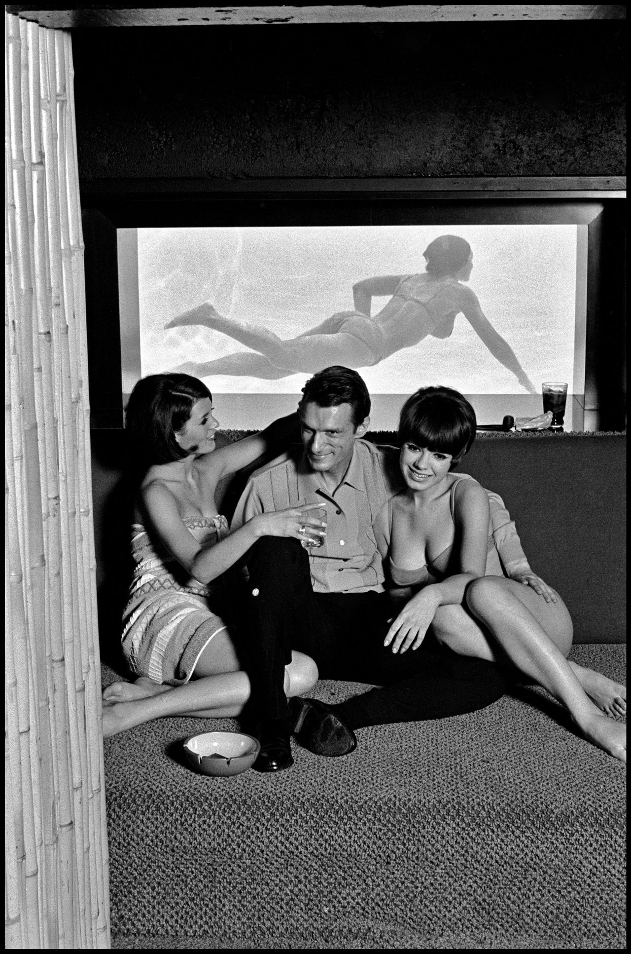 Burt Glinn, "Hugh Hefner in the Chicago Playboy mansion," Chicago, IL., USA, 1966