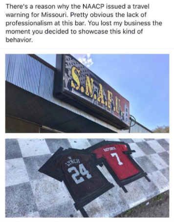 Bar makes doormat out of Marshawn Lynch, Kaepernick jerseys