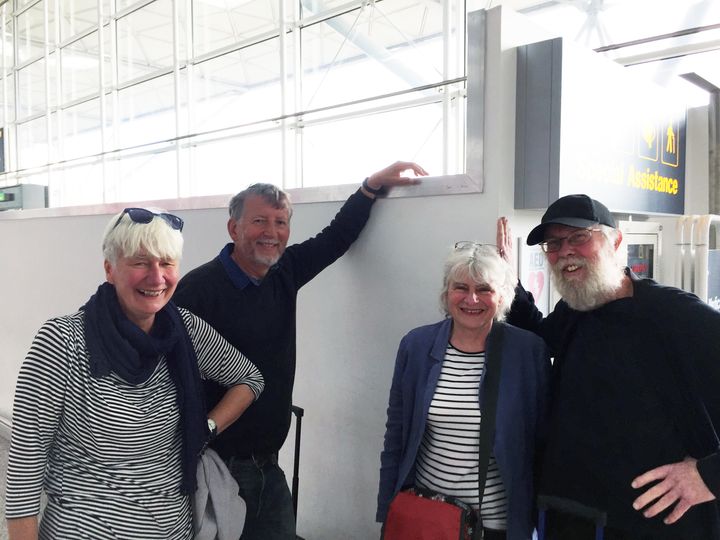 Anne, Tim, Ruth and Nico, left to right, all said the cancellations made them think twice about future bookings with Ryanair