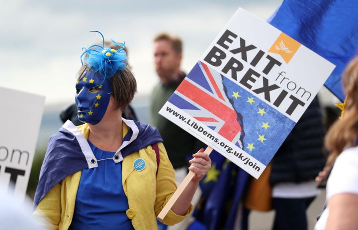 Anti-Brexit protestors.